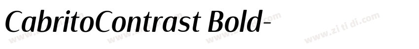 CabritoContrast Bold字体转换